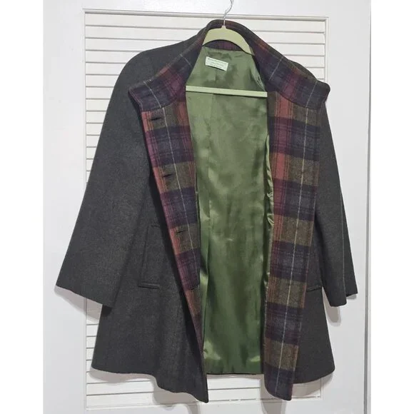 Jimmy Hourihan Women's Gray Wool Swing Coat Size M (E 40) Made In Spain 2939 - Picture 13 of 15